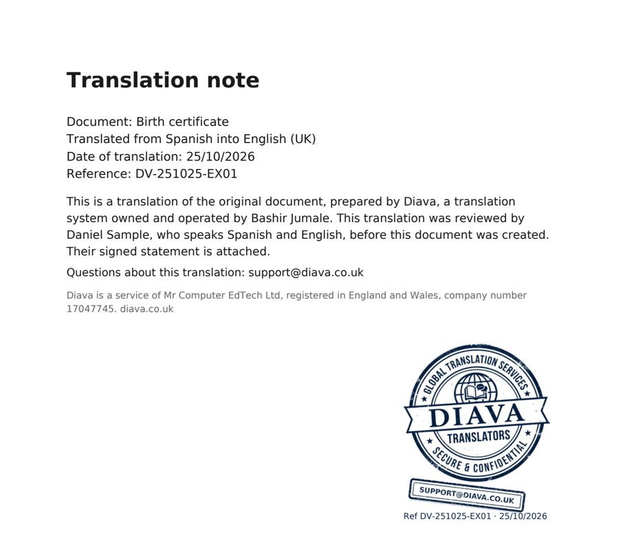 Translation note page
